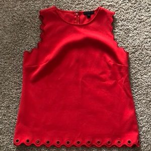 J Crew Red tailored blouse. Perfect for July 4th!
